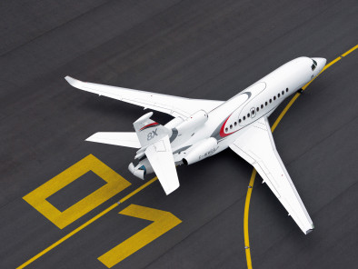 Dassault falcon 8x landing, jet privé long courrier