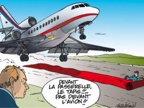 Tapis rouge, avion d'affaire