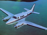 Beechcraft king air 90 flying, avion taxi en france