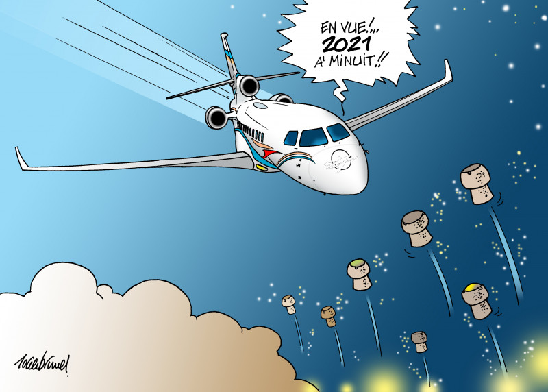 voeux 2021 en avion d'affaires, avion d'affaire