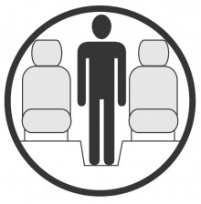 Schéma de la section de la cabine présentant la hauteur disponible pour un passager de Bombardier LearJet 55, disponible à la location pour des vols à la demande en avion privé. Schéma de la section de la cabine présentant la hauteur disponible pour un passager de Bombardier LearJet 55, disponible à la location pour des vols à la demande en avion privé.